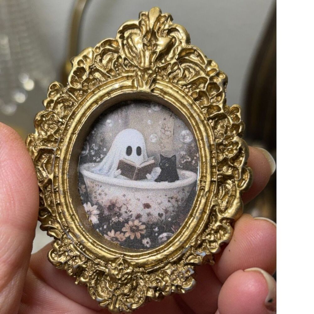 Ghost and black cat